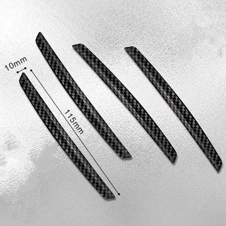 3 Sets DM-047 Rearview Mirror Carbon Fiber Anti-Scratch Door Anti-Collision Strip