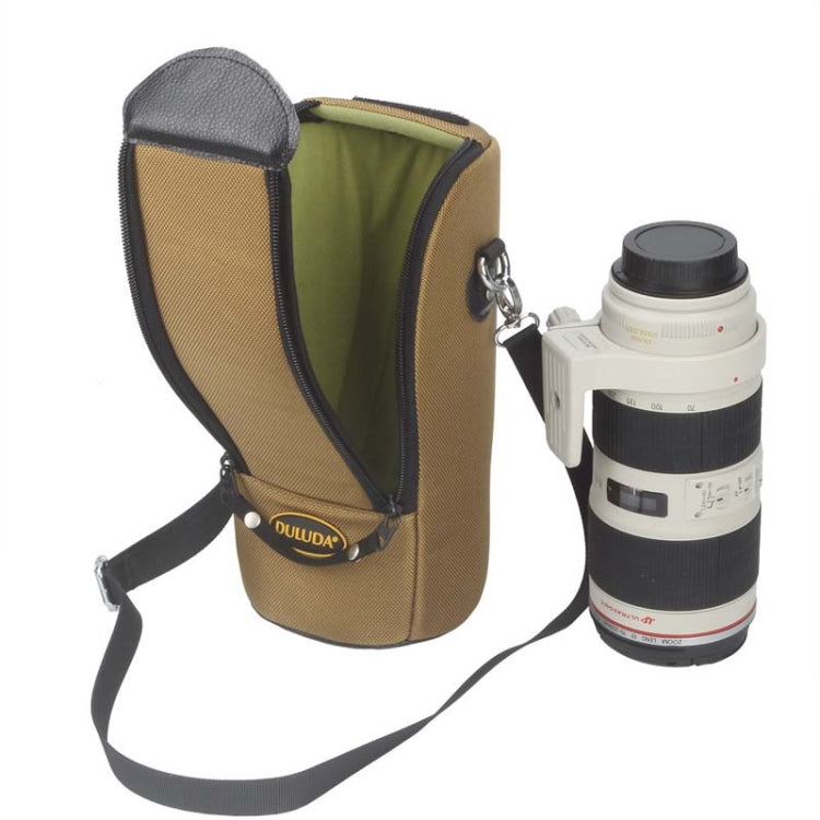 DULUDA 302 Breathable Waterproof And Shockproof Telephoto Camera Lens Bag, Khaki, Gray Black