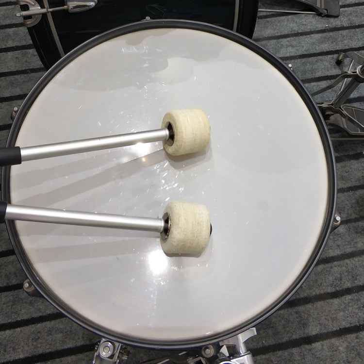 Percussion Accessories Wool Felt Stainless Steel Non-Slip Drumsticks Practice Playing Kick Drum Hammers