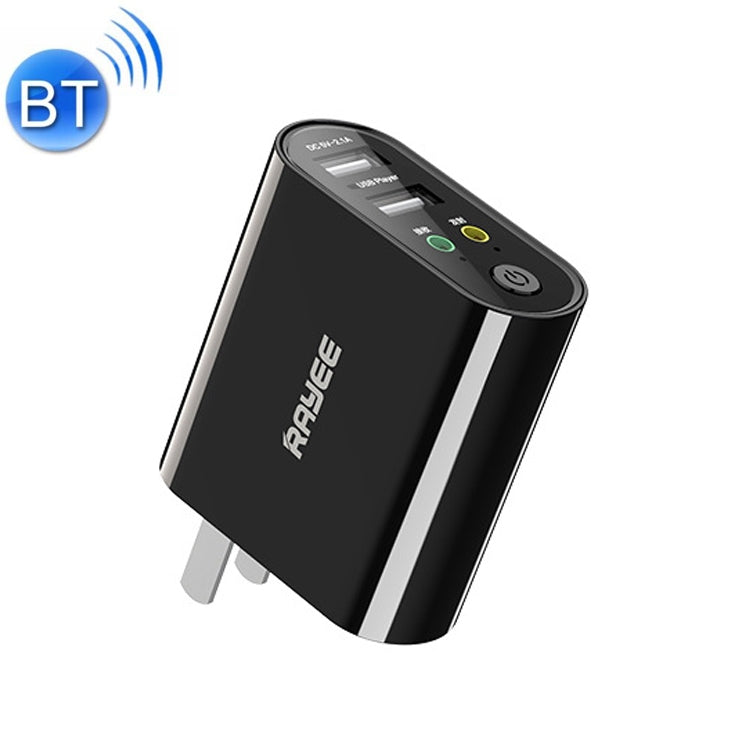 RAYEE K8 Bluetooth 5.0 Audio Receiver & Transmitter 2 in 1 Adapter Support 2.1A Fast Charge U Disk, US Plug, K8