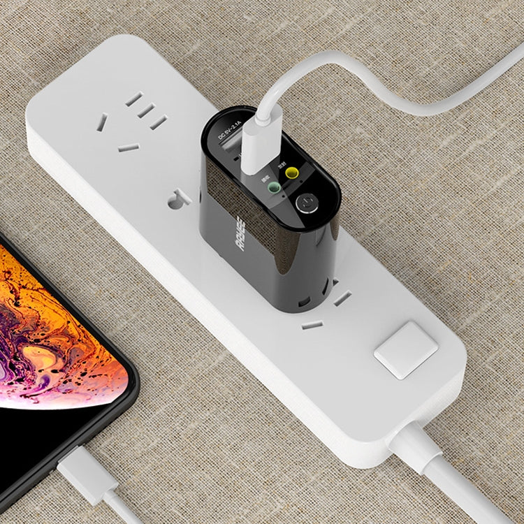 RAYEE K8 Bluetooth 5.0 Audio Receiver & Transmitter 2 in 1 Adapter Support 2.1A Fast Charge U Disk, US Plug, K8