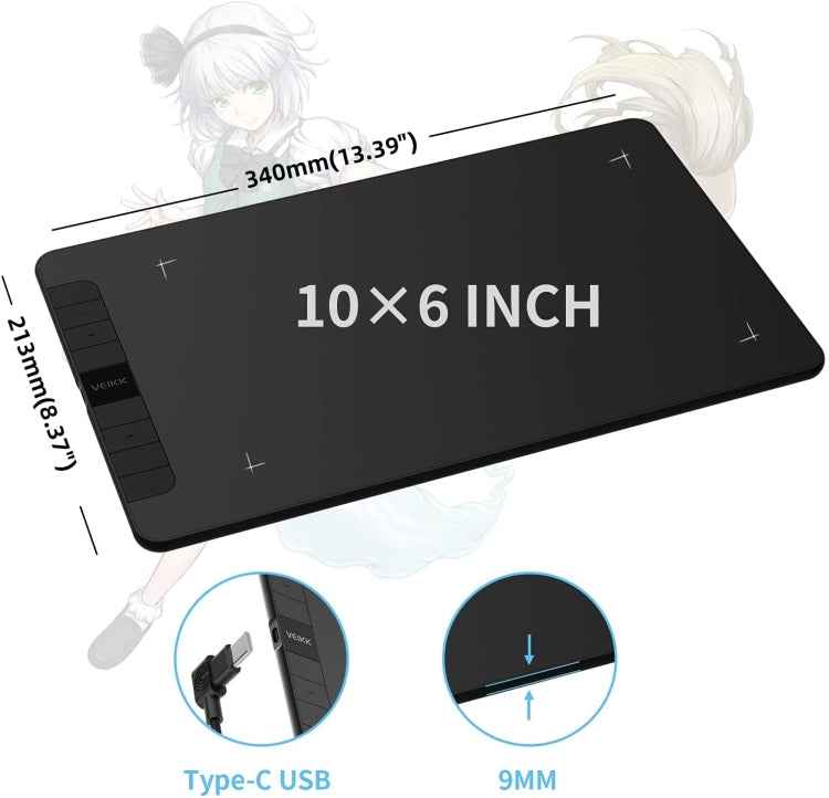 VEIKK VK1060 Hand-Painted Tablet Electronic Painting Board Can Be Connected To Mobile Phone