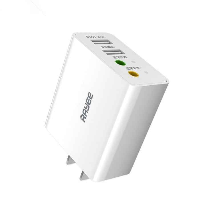 RAEYY D80 Bluetooth Adapter Audio Receiver Support 2.1A Dual USB Fast Charge, US Plug