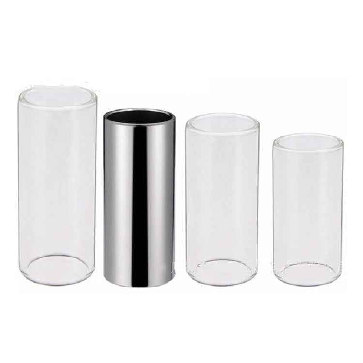 M02219 4 in 1 Plexiglass Slid Bar + Stainless Steel Slid Bar + Celluloid Guitar Finger Pick + Plastic Box Set