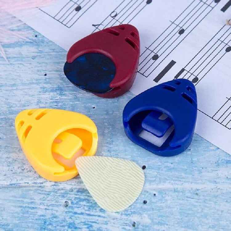 100 PCS ABS Storage Box for Guitar Pick, Random Color Delivery, Heart-shaped Pick Box, Large Triangular Pick Box