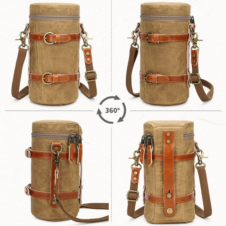 K-807 SLR Camera Storage Bag Waterproof Canvas Photography Liner Bag, S (Blue), L (Blue), S (Khaki), L (Khaki)