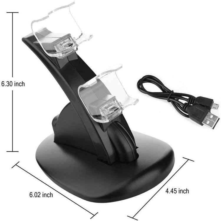 Controller Charger Dock LED Dual USB PS4 Charging Stand Station Cradle for Sony Playstation 4 PS4 / PS4 Pro /PS4 slim