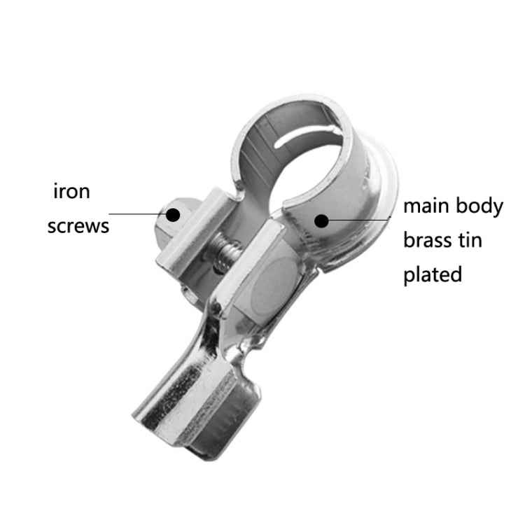 1 Pair T007 Brass Plating Tin Car Battery Pile Head Battery Terminal Connector Cable Junction Head, 1 Pair T007