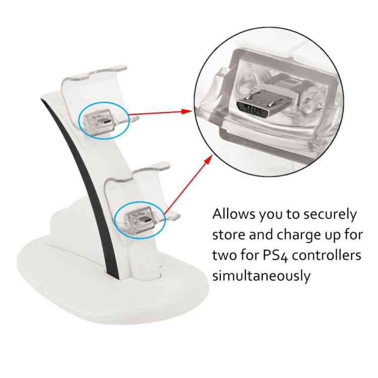 IPLAY LED Micro Dual Controller Holder Charger 2 LED Micro USB Handle Fast Charging Dock Station Stand Charger for PS4 Controller