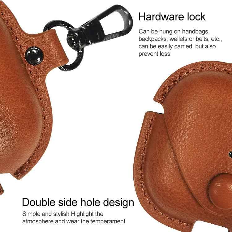 PU Leather Protective Case with Metal Buckle for AirPods 3