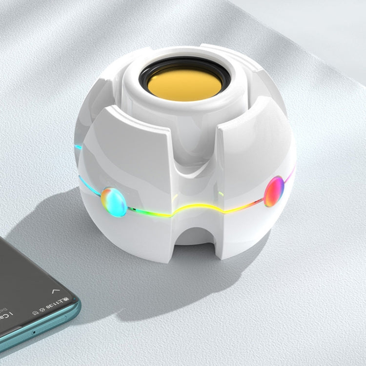 RGB Light Effect Gyro Shape Wireless Bluetooth Audio, White, Pink, Blue, Black, Red