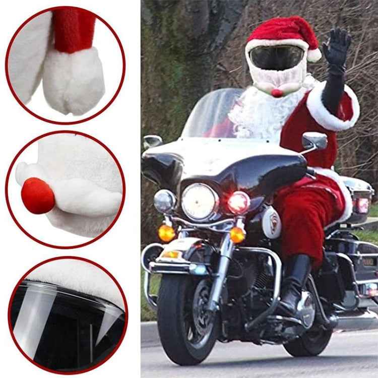 Motorcycle Helmet Christmas Hat Outdoor Crazy Funny Santa Helmet Cover