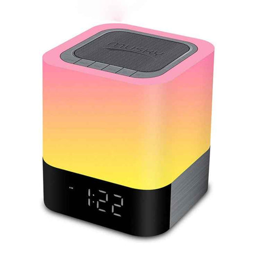 MUSKY Wireless Bluetooth Speaker Bedside Alarm Clock Touch Sensor Night Lamp Mini Speaker