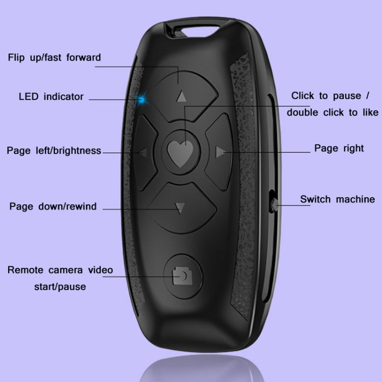 S86 Car Key Shape Multifunctional Bluetooth Selfie Video Remote Control