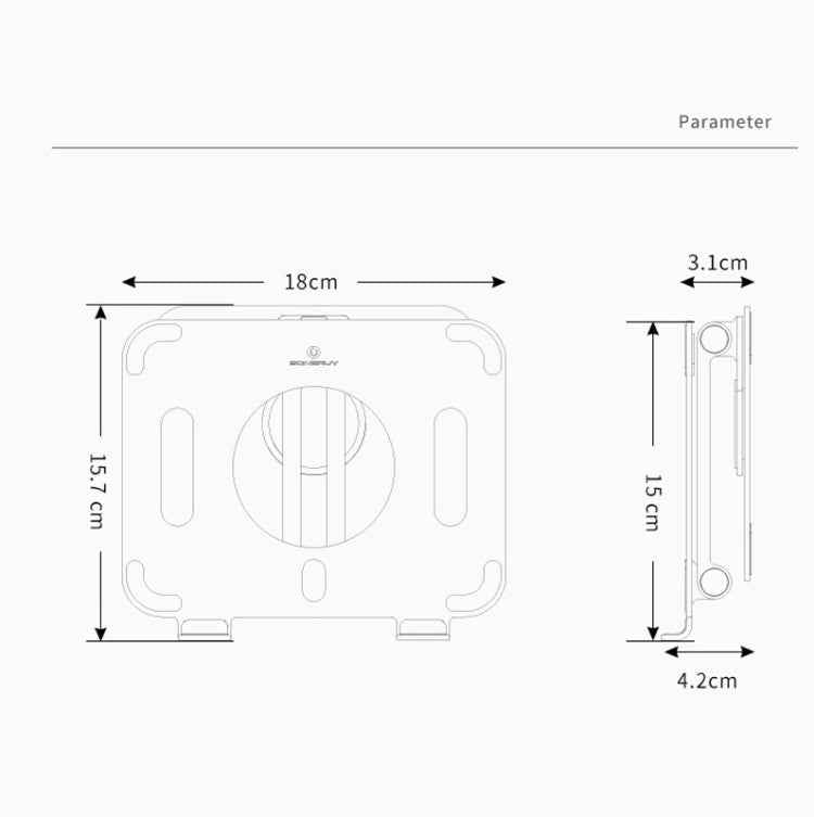 Boneruy L04mini 360 Degree Rotating Aluminum Alloy Tablet Laptop Holder
