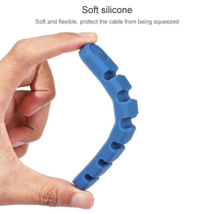6 Holes Bear Silicone Desktop Data Cable Organizing And Fixing Device