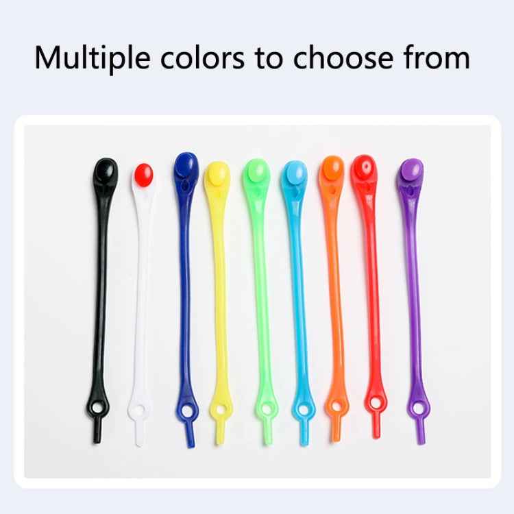 60 PCS LRXD Free Binding Silicone Elastic Shoelaces, Random Color Delivery
