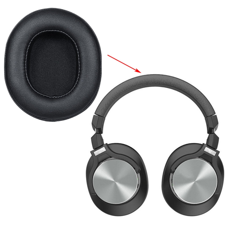 2 PCS Headset Sponge Earmuffs for iGene K5, Black, White, Red