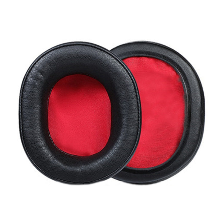 2 PCS Headset Protein Leather Earmuffs for Audio-Technica ATH-WS660BT, Black, Black+Red, Gray+Blue