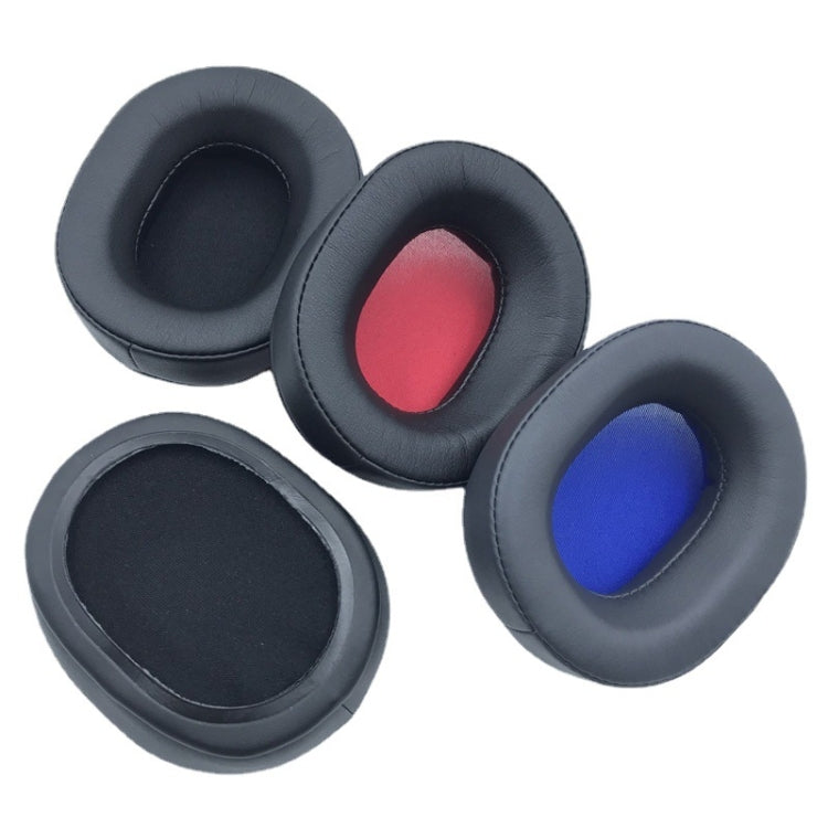 2 PCS Headset Protein Leather Earmuffs for Audio-Technica ATH-WS660BT, Black, Black+Red, Gray+Blue