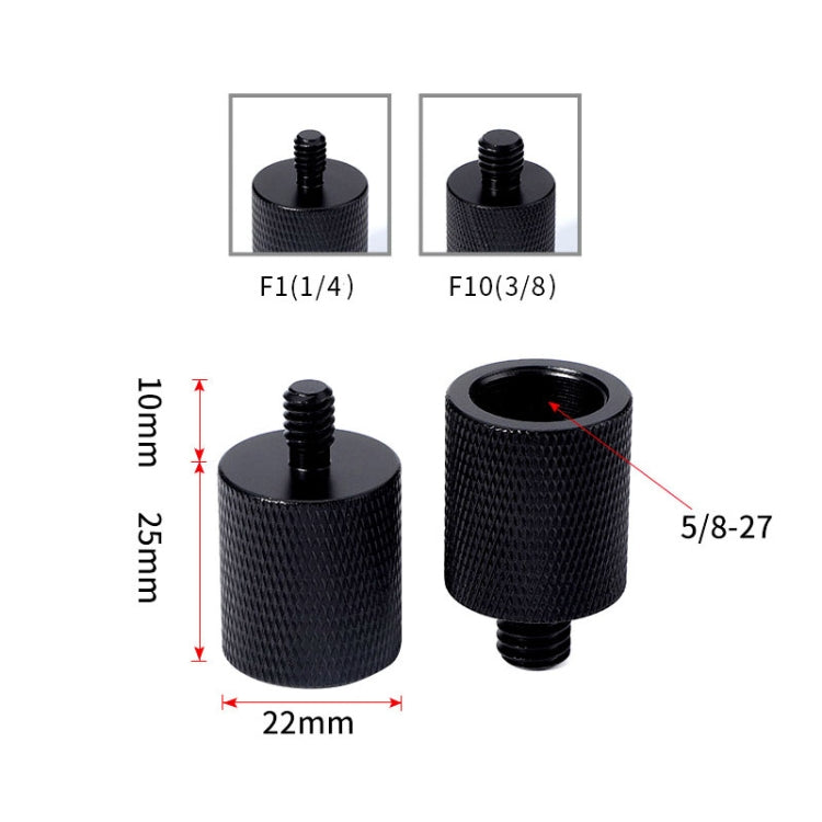2 PCS Microphone Adapter Screw, F1 5/8-27 Female to 1/4 Male Screw, F10 5/8-27 Female to 3/8 Male Screw