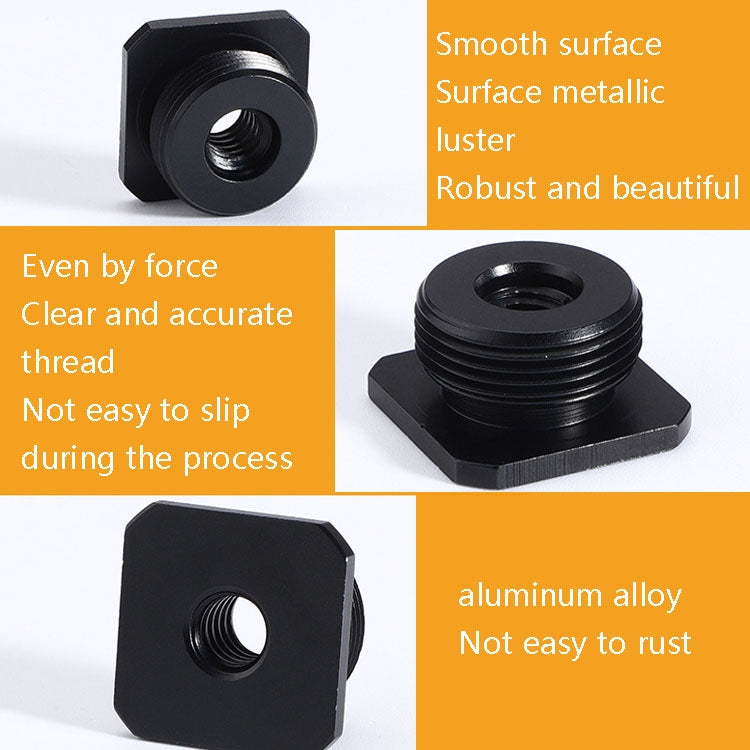 2 PCS Aluminum Hot Shoe Single Nut Screw, 5/8 Male to 1/4 Female Adapter, 5/8 Male to M6 Female Adapter