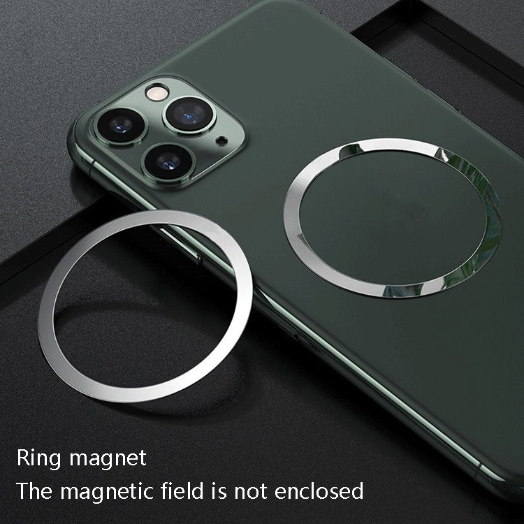 Ring Car Magnetic Suction Wireless Charger Lead Magnetic Ring Back Sticker, Color: Silver