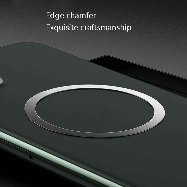 Ring Car Magnetic Suction Wireless Charger Lead Magnetic Ring Back Sticker, Color: Silver