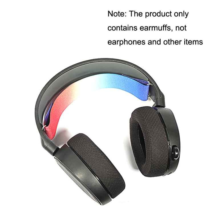 2pcs Sponge Headset Pad for Steelseries Arctis Pro / Arctis 3 / 5 / 7(Black Grey Leather)
