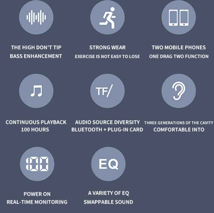 S720 Neck-Mounted Bluetooth Headphone Support TF Card