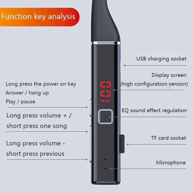 S720 Neck-Mounted Bluetooth Headphone Support TF Card