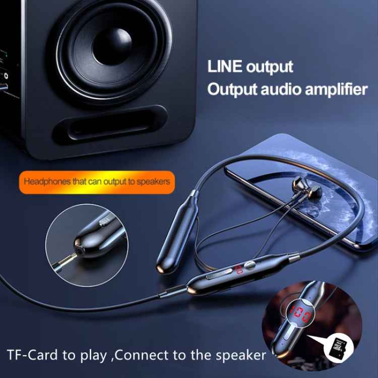 S880 Long Battery Life Neckband Wireless Bluetooth Earphone Support AUX