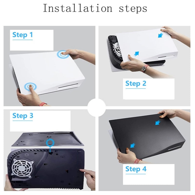 Game Accessories Host CD-ROM Version Replacement Shell Protective Shell For PS5, Midnight Black, Star Red, Blue