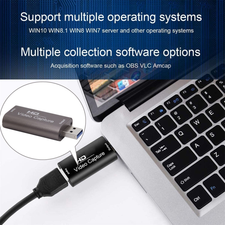 CJK013 Video Capture Card Live Recording Box Video Capture Adapter, Random Color Delivery