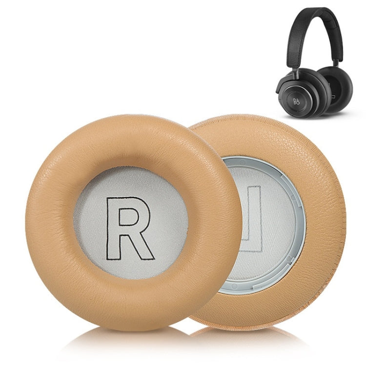 2pcs Genuine Leather Sponge Earmuffs For B&O BeoPlay H7 / H9 / H9i, H7 / H9 / H9i (Apricot), H7 / H9 / H9i (Black)