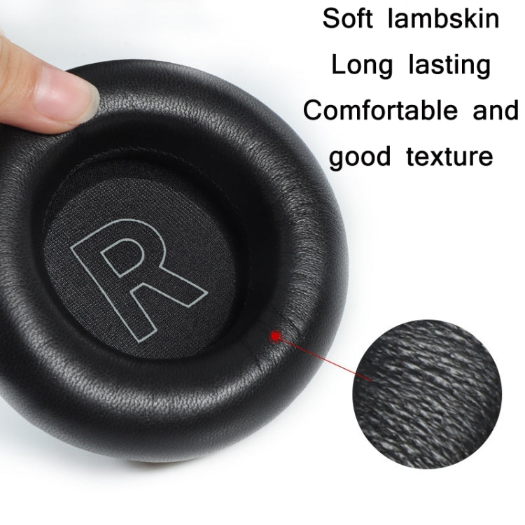 2pcs Genuine Leather Sponge Earmuffs For B&O BeoPlay H7 / H9 / H9i, H7 / H9 / H9i (Black), H7 / H9 / H9i (Apricot)