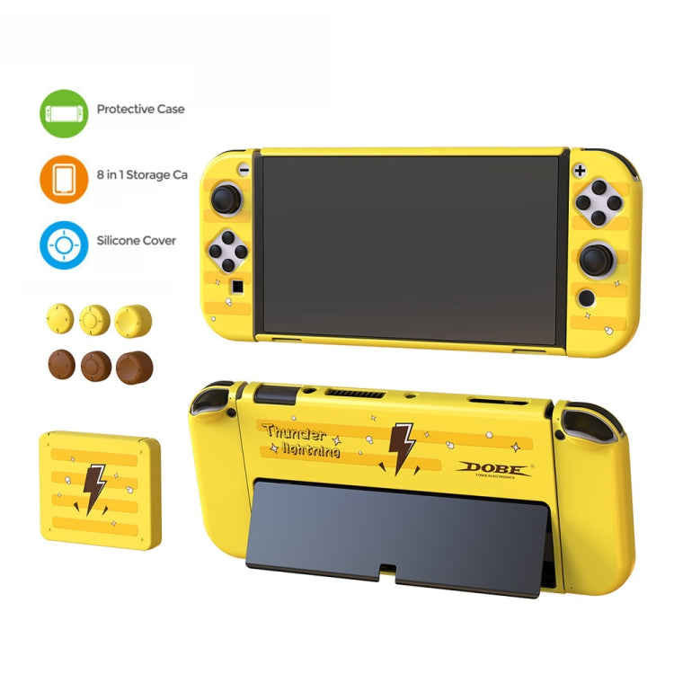 DOBE TNS-1192 Host Handle Protective Shell + Card Box + Rocker Cap Set For Switch OLED