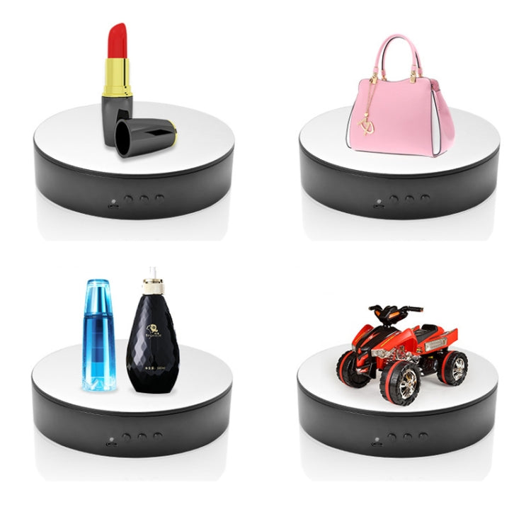 15cm Adjustable Speed Rotating Display Stand Props Turntable, White Mirror, Black Mirror, White Velvet, Black Velvet