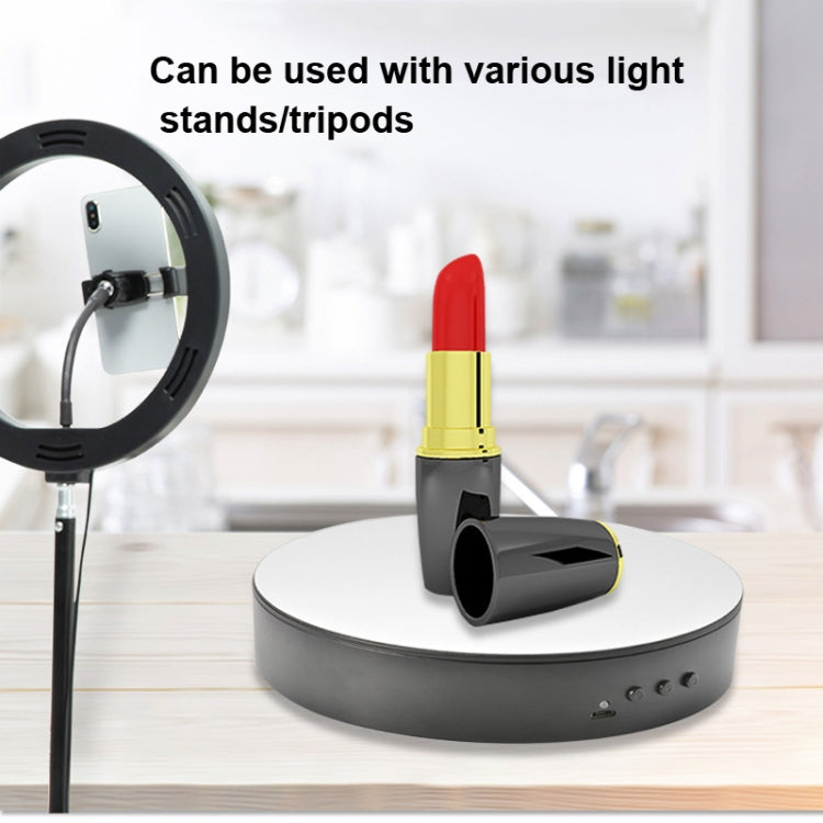 15cm Adjustable Speed Rotating Display Stand Props Turntable, White Mirror, Black Mirror, White Velvet, Black Velvet