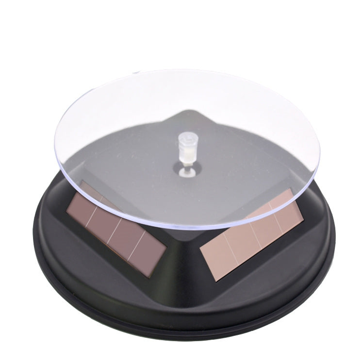 12cm Solar Rotating Display Stand Props Turntable, White, Black