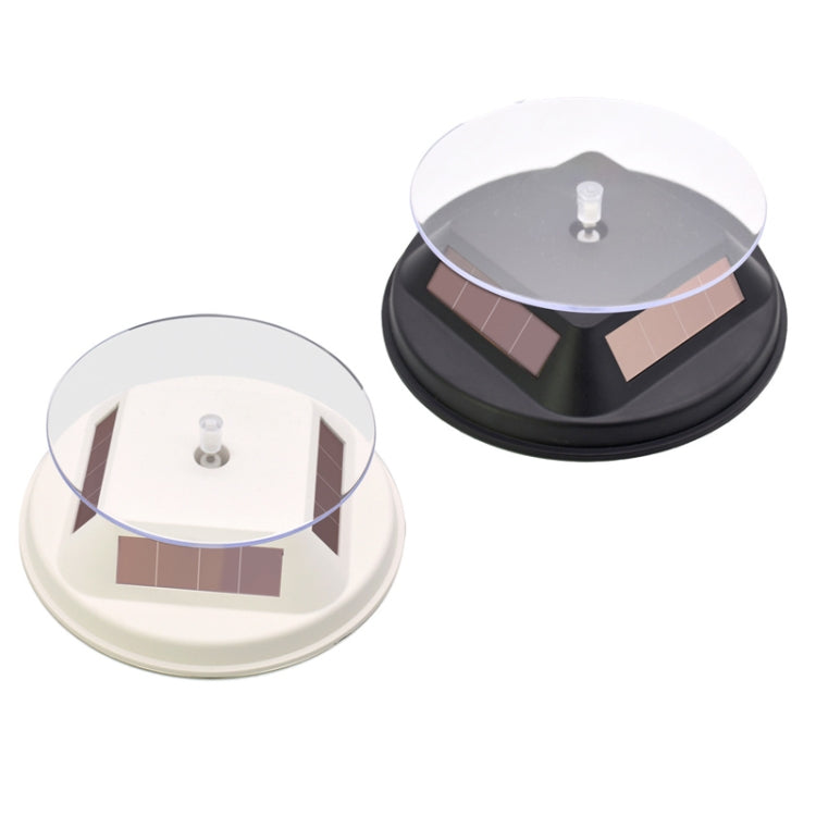 12cm Solar Rotating Display Stand Props Turntable, White, Black