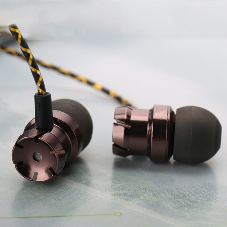 2 PCS EN500 3.5mm Plug Snake Pattern In-Ear Phone Earphone, Black, Rose Gold