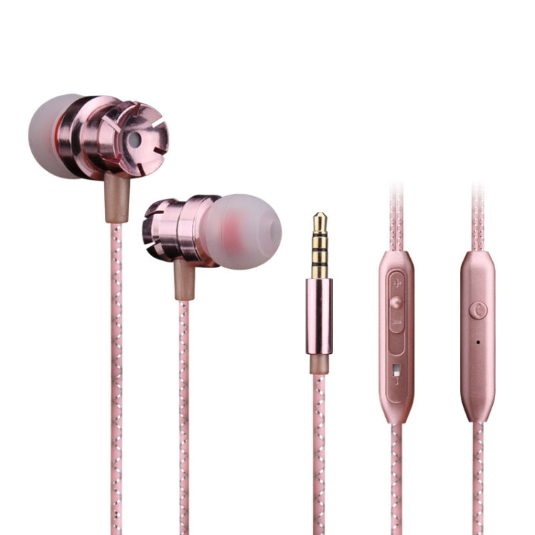 2 PCS EN500 3.5mm Plug Snake Pattern In-Ear Phone Earphone, Black, Rose Gold