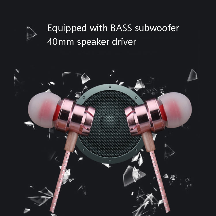 2 PCS EN500 3.5mm Plug Snake Pattern In-Ear Phone Earphone, Black, Rose Gold