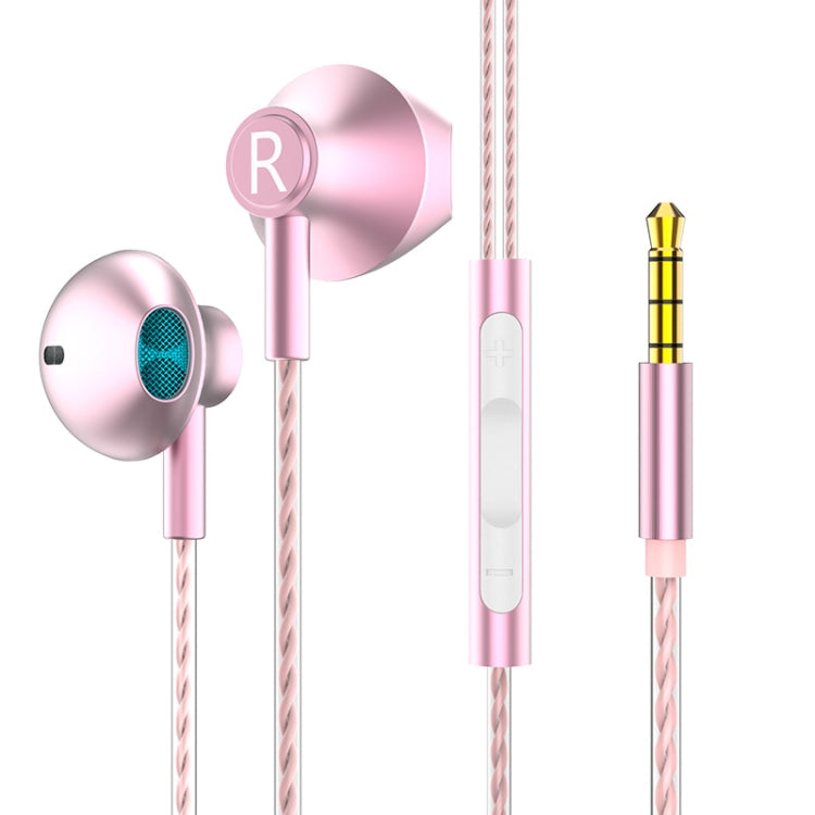 TS5000 3.5mm Metal Subwoofer Wired Earphone, Pink, Red, Black, Silver Gray