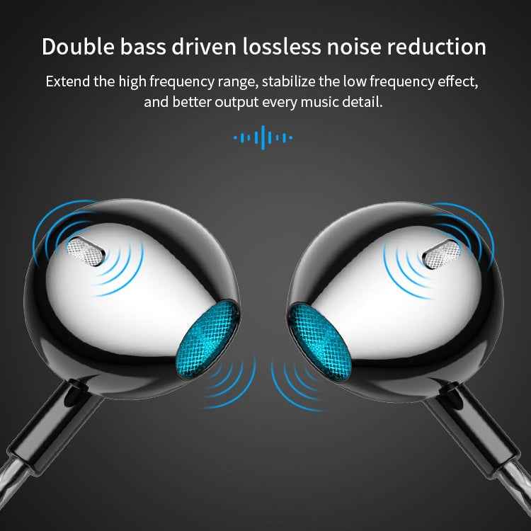 TS5000 3.5mm Metal Subwoofer Wired Earphone