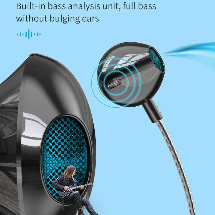 TS5000 3.5mm Metal Subwoofer Wired Earphone