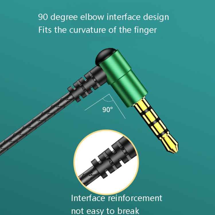 TS6800 3.5mm Metal Elbow Noise Cancelling Wired Game Earphone