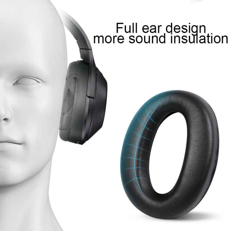 2pcs PU Leather Earpads For Sony WH-1000XM4, WH-1000XM4(Blue+Buckle), WH-1000XM4(Black+Buckle)
