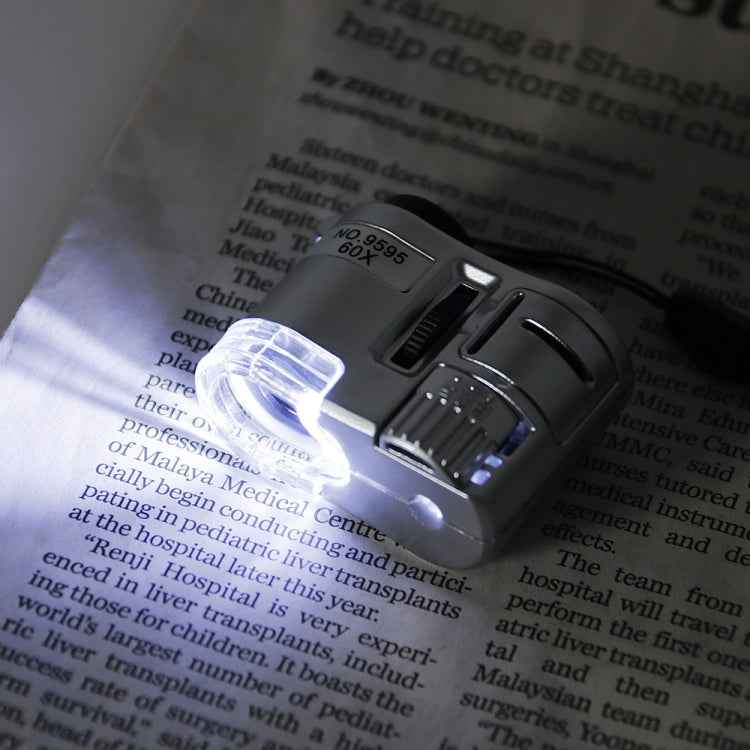 9595 60X LED Light UV Light Mini Microscope